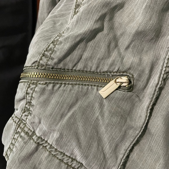 Jones New York Women’s Size L Retro Green Gold Zip up jacket - Picture 5 of 7